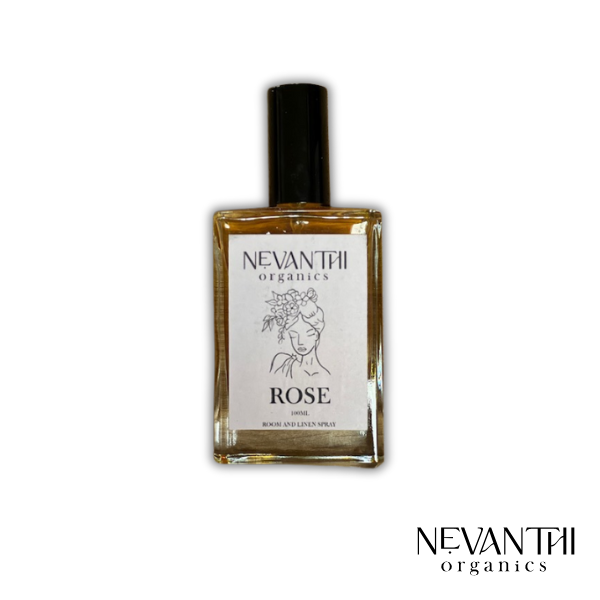 Rose Room & Linen Spray – Modern twist on Rose Petal Aroma, Neroli & Rose Geranium - Nevanthi Organics