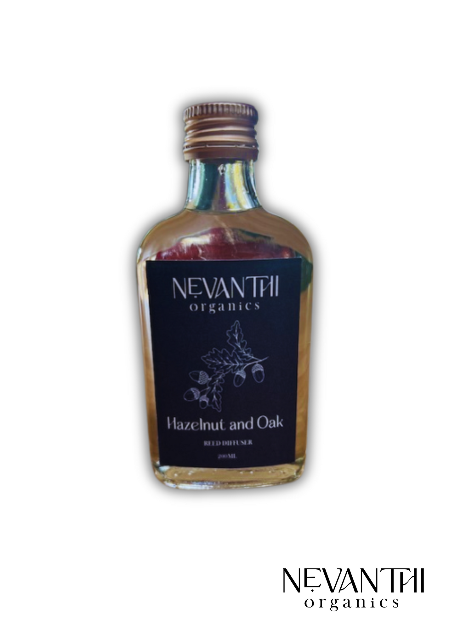Hazelnut & Oak Reed Diffuser, 200ml - Nevanthi Organics