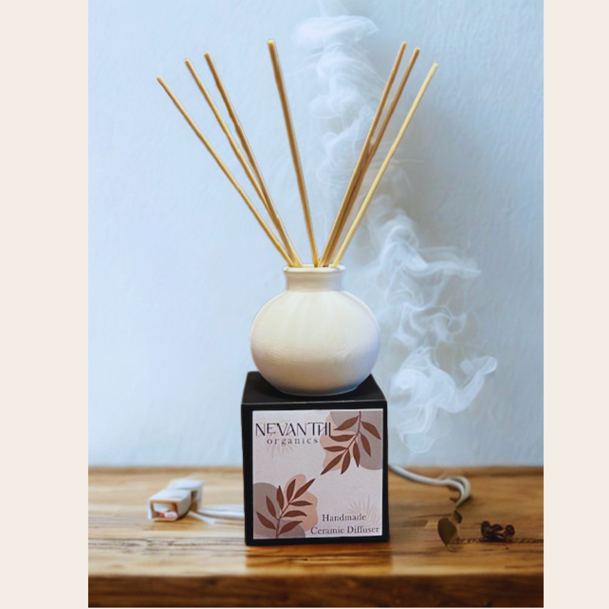 Handcrafted Ceramic Diffuser – Modern Nude Home Fragrance - Nevanthi Organics