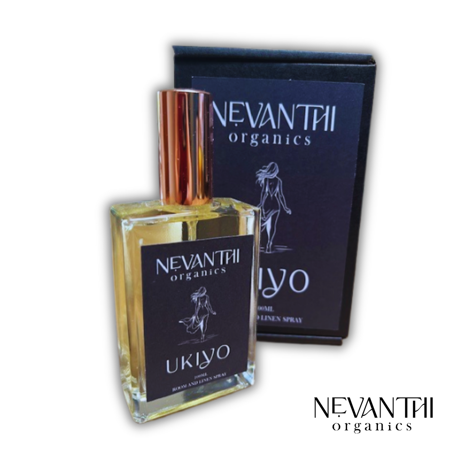 Ukiyo Room & Linen Spray – Lemongrass & Black Pepper, Oriental Blend - Nevanthi Organics