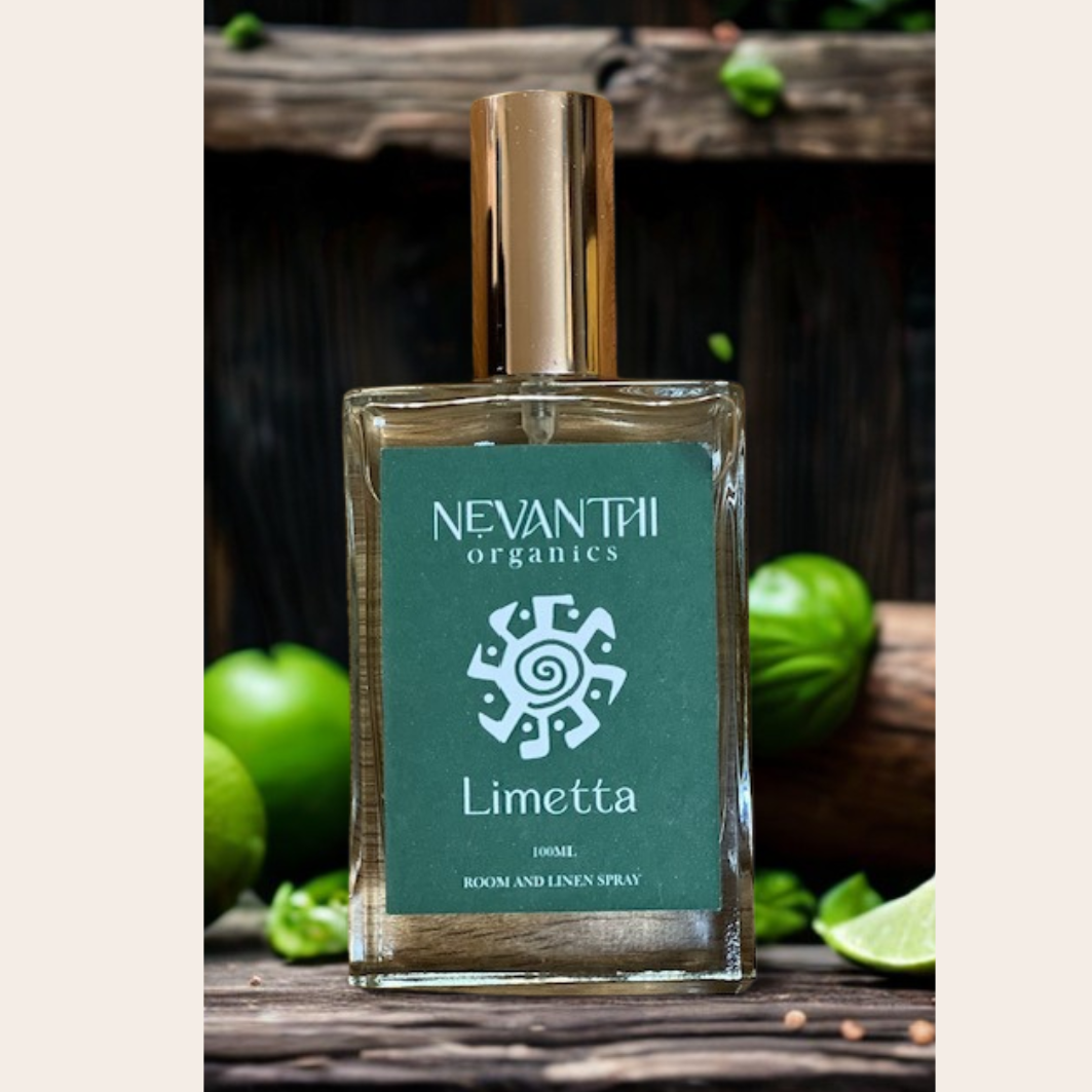Limetta Room & Linen Spray – Lime, Basil & Mandarin - Nevanthi Organics