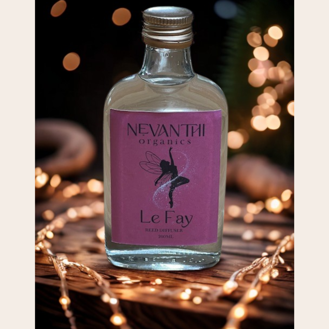 Le Fay – Reed Diffuser, Natural Reeds, Cotton Candy, Cherry, Vanilla, Bubblegum, 200ml - Nevanthi Organics