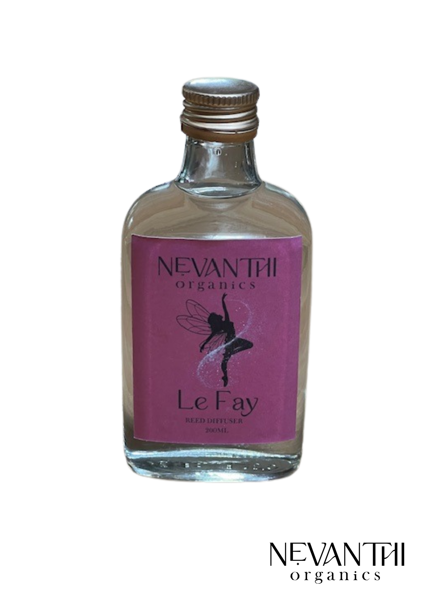Le Fay – Reed Diffuser, Natural Reeds, Cotton Candy, Cherry, Vanilla, Bubblegum, 200ml - Nevanthi Organics