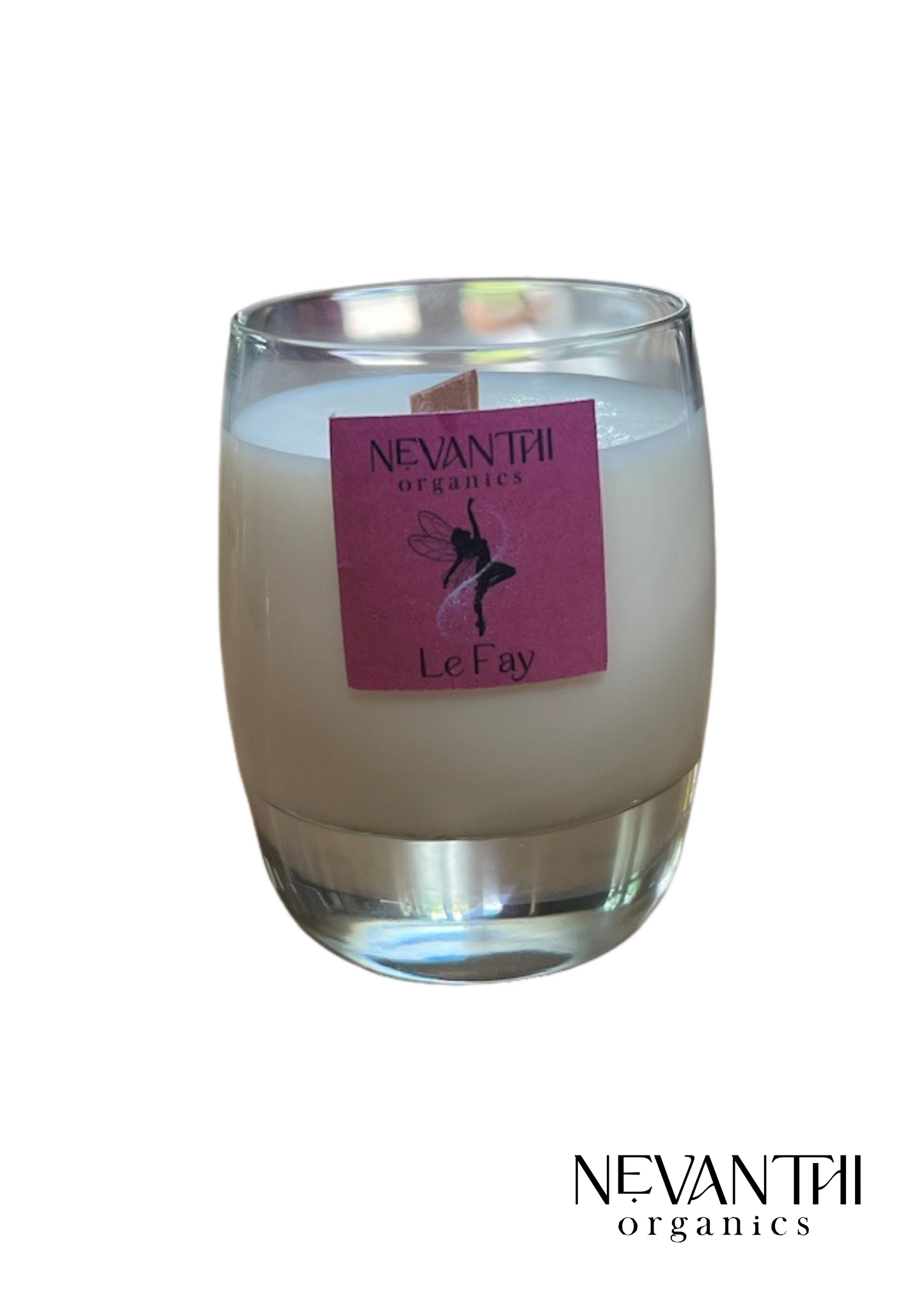 Le Fay – Soy Wax Candle with Wooden Wick, Cotton candy, bubblegum, cherry, vanilla, Sweet smelling - Nevanthi Organics