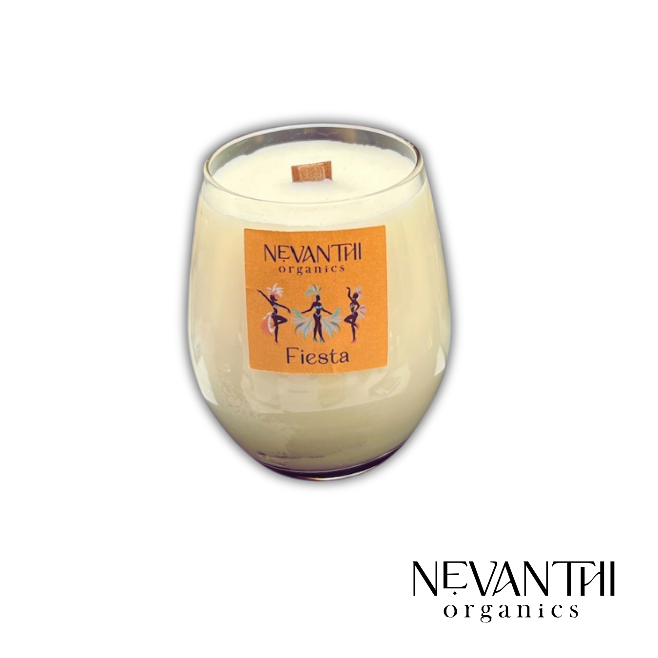 Fiesta, Classic Candle - Tropical Candle, Caramel, Vanilla - Nevanthi Organics