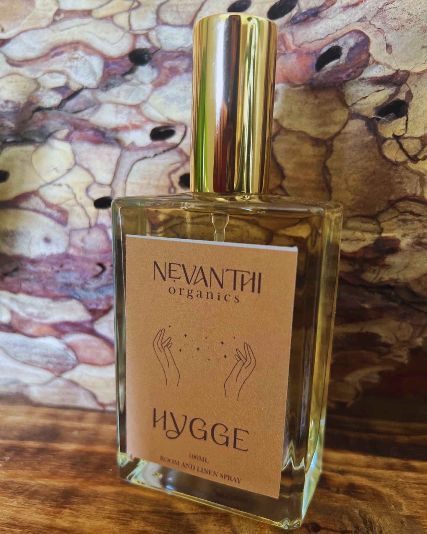Hygge Room and Linen Spray by Nevanthi Organics — 100ml fine mist spray bottle