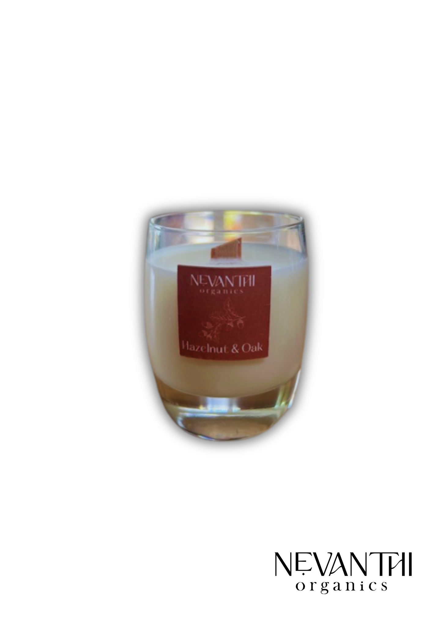 Hazelnut & Oak Soy Wax Candle – 26cl - Nevanthi Organics