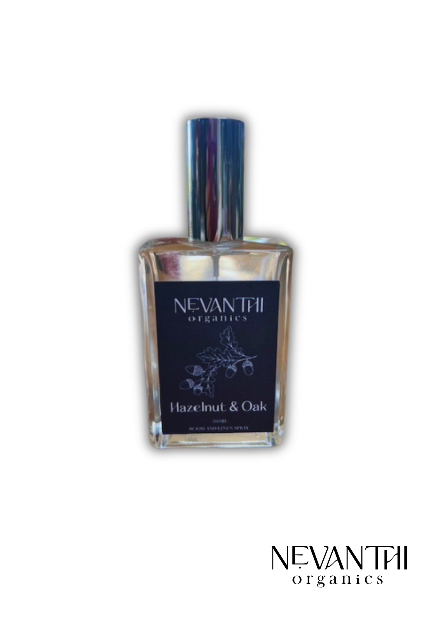Hazelnut and Oak Room an Linen Spray - Nevanthi Organics
