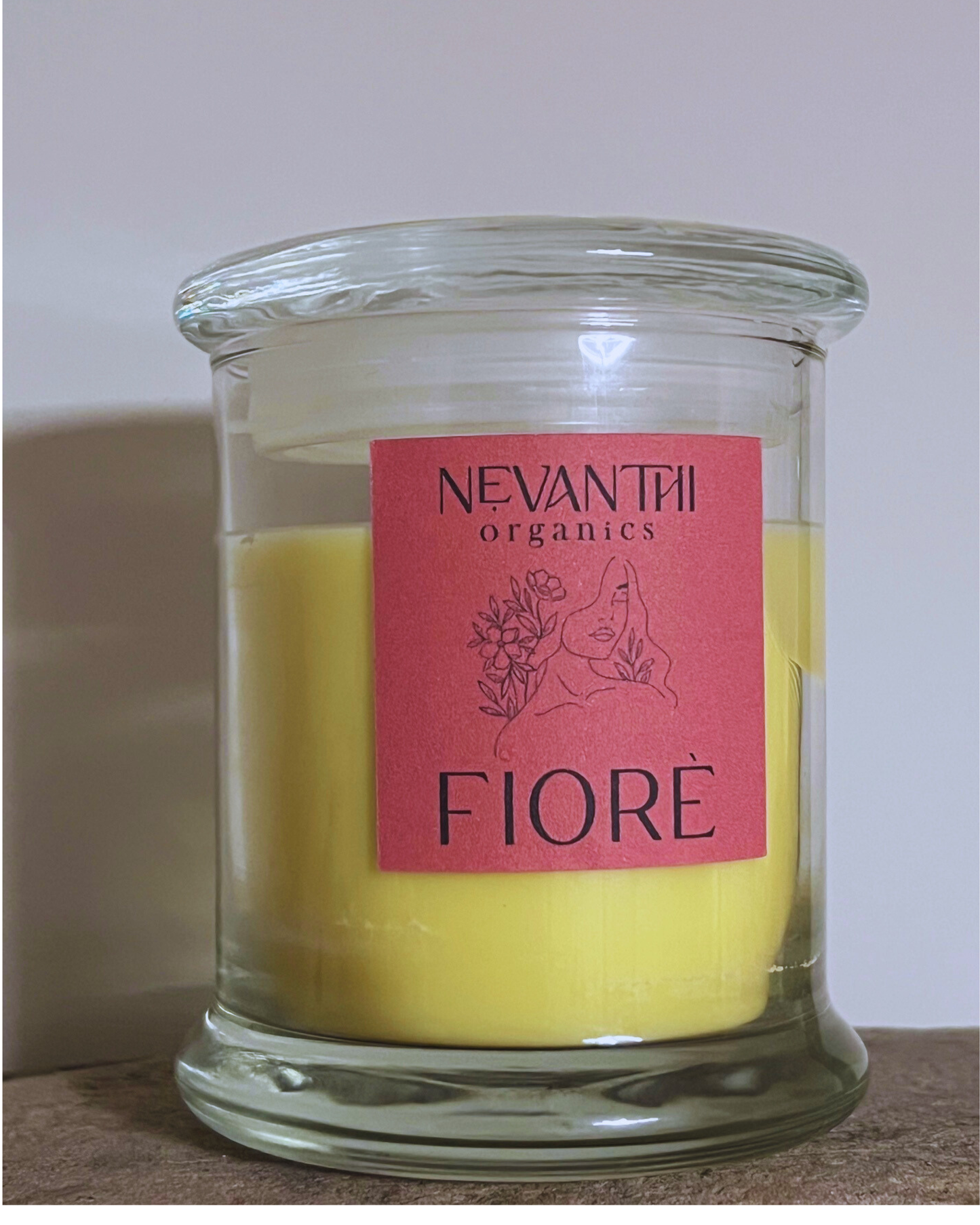 Fiore candle — handmade floral soy wax candle by Nevanthi Organics UK