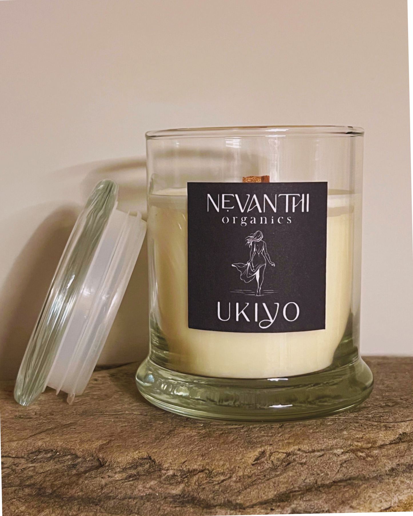 Ukiyo candle lifestyle — bright clarifying home fragrance candle by Nevanthi Organics