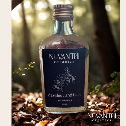 Hazelnut & Oak Reed Diffuser, 200ml - Nevanthi Organics
