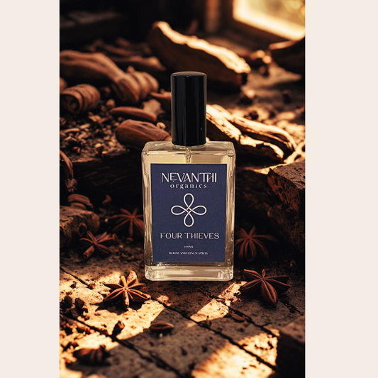 Four Thieves Room & Linen Spray – Clove & Cinnamon Blend - Nevanthi Organics