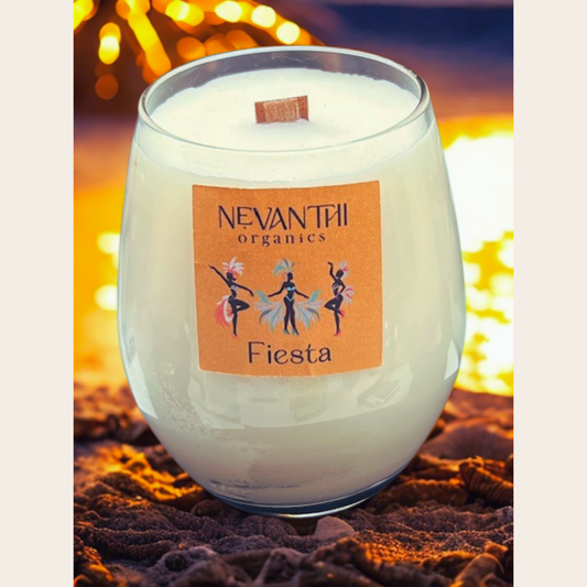 Fiesta, Classic Candle - Tropical Candle, Caramel, Vanilla - Nevanthi Organics