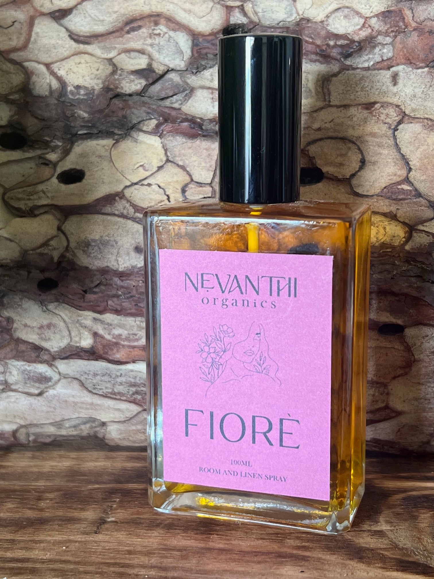 Fiore room and linen spray by Nevanthi Organics — 100ml floral home fragrance with red mandarin jasmine and ylang ylang