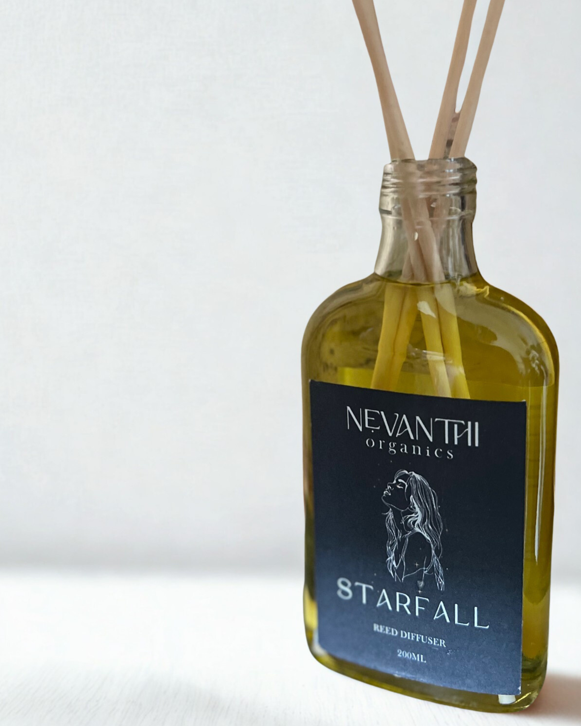 Starfall reed diffuser — handmade UK reed diffuser 200ml lasting up to 6 months by Nevanthi Organics