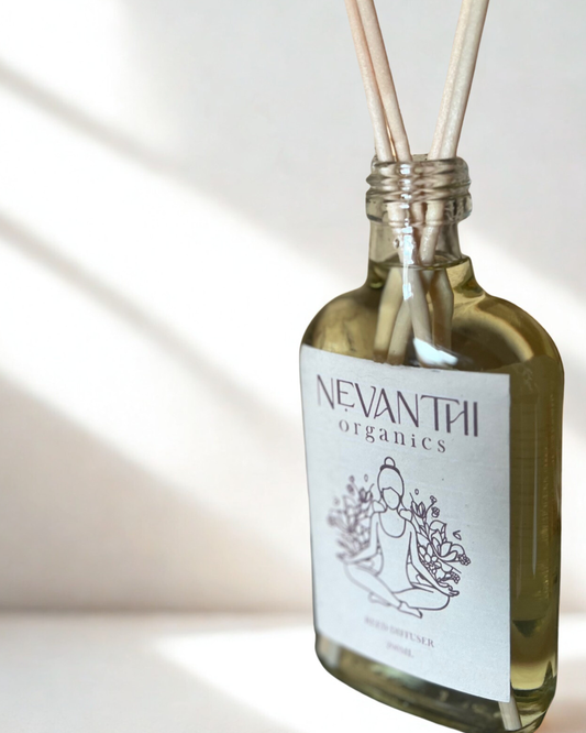 Serenity reed diffuser — handmade UK reed diffuser 200ml lasting up to 6 months by Nevanthi Organics